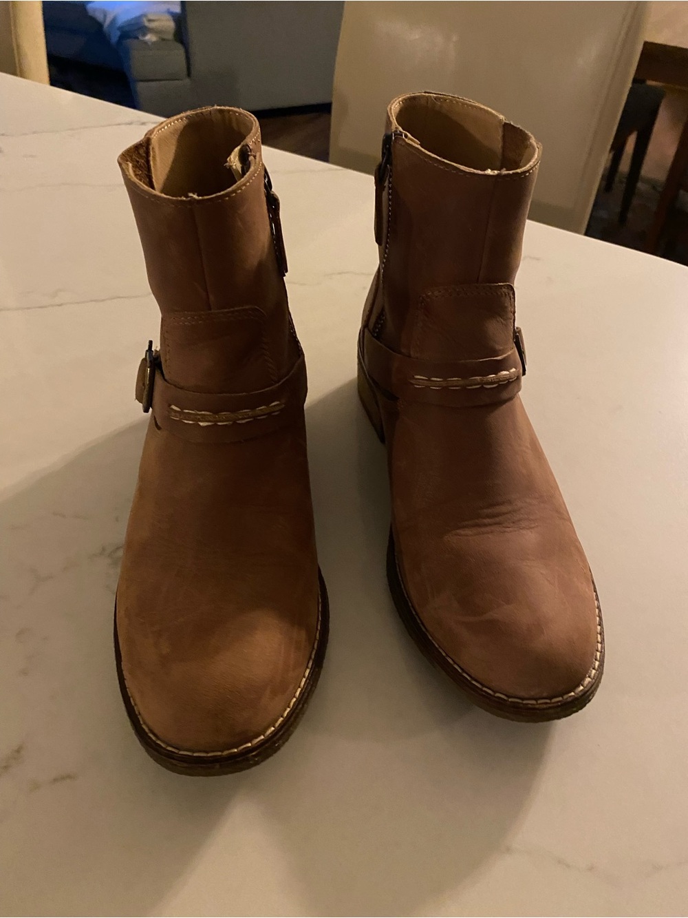 Sperry Women’s Seaport Storm Size 7 Leather Short Buckle Boots Brown Festival